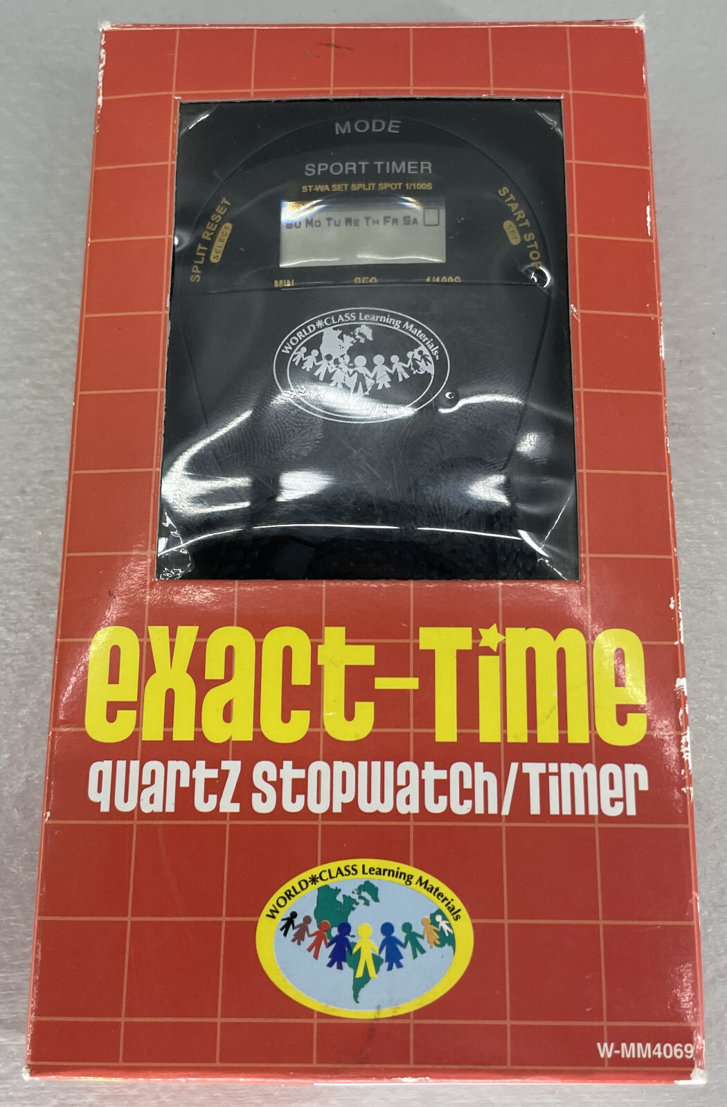 Vintage Exact-Time Quartz Stopwatch/Timer W-MM4069 Color Black