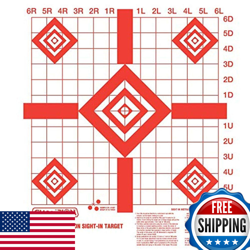 Champion Traps And Targets Redfield Style Precision Sight-In Target 10-Pack