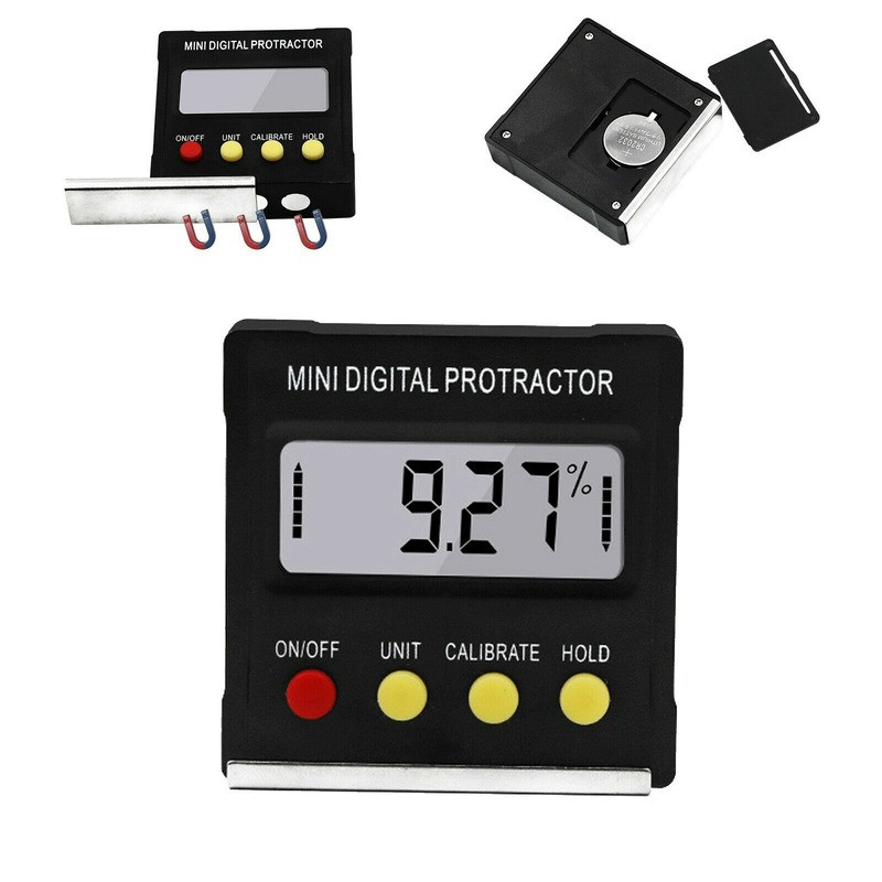Digital LCD Protractor Gauge Level Box Angle Finder Inclinometer Magnet Meter US