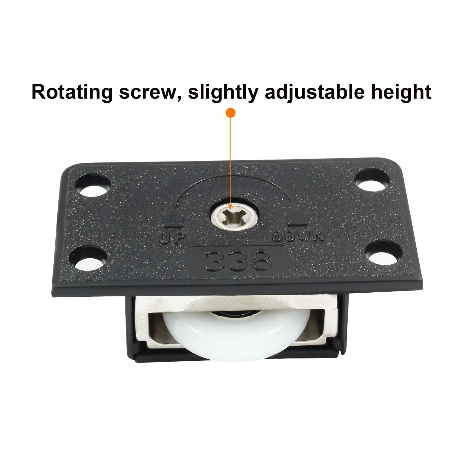 Litoexpe 2 Pair Sliding Cabinet Door Roller Wheel 2 Pair, ABS