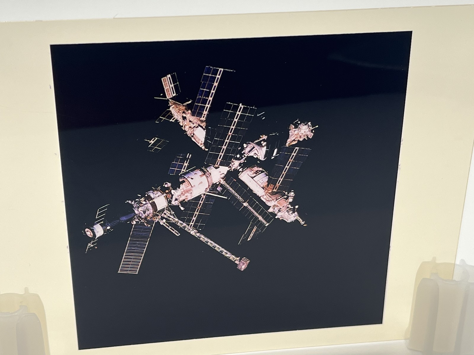 STS-71 Mir Docked View 1995 - Original 4x5 NASA Photo Transparency