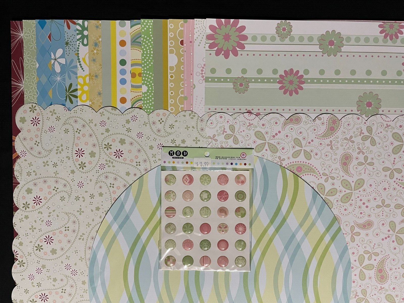 MOD ASSORTED SS PAPERS, DIE CUTS AND EPOXY DOTS
