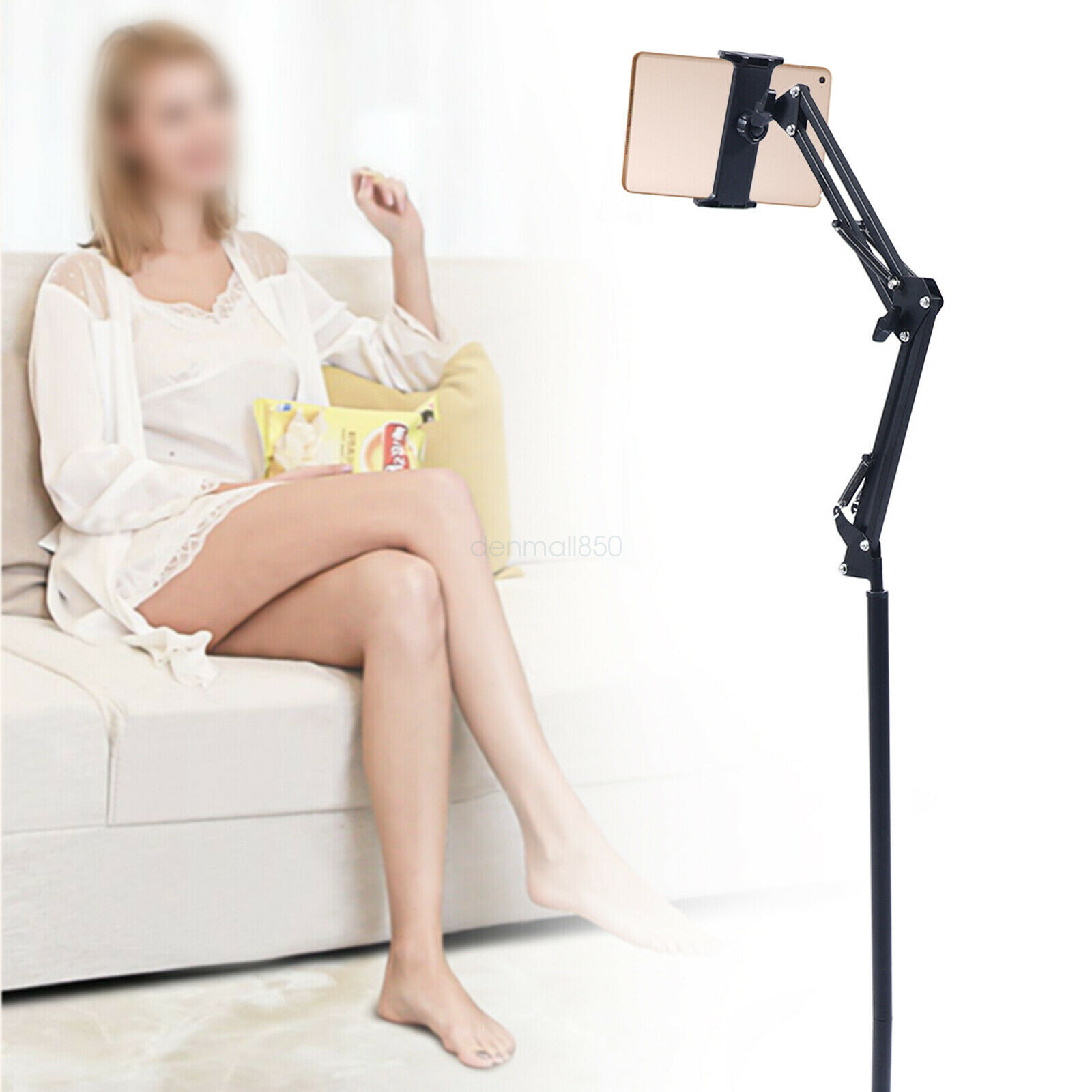 Universal 360�� Adjustable Tablet Holder Floor Stand Clamp for Phone iPad