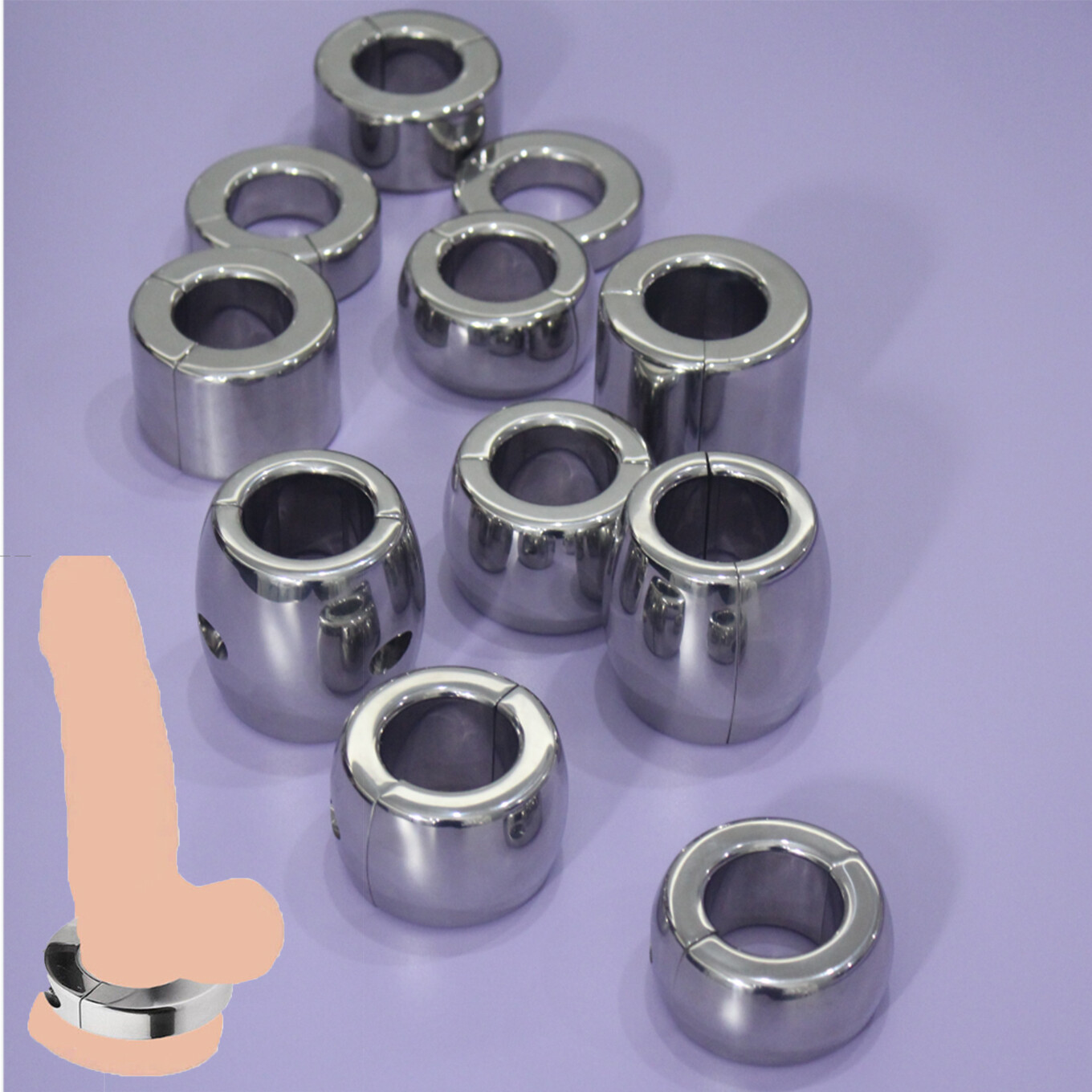 304 Stainless Steel Ball Weight Scrotum Stretcher Metal Stretcher Lock Pendant