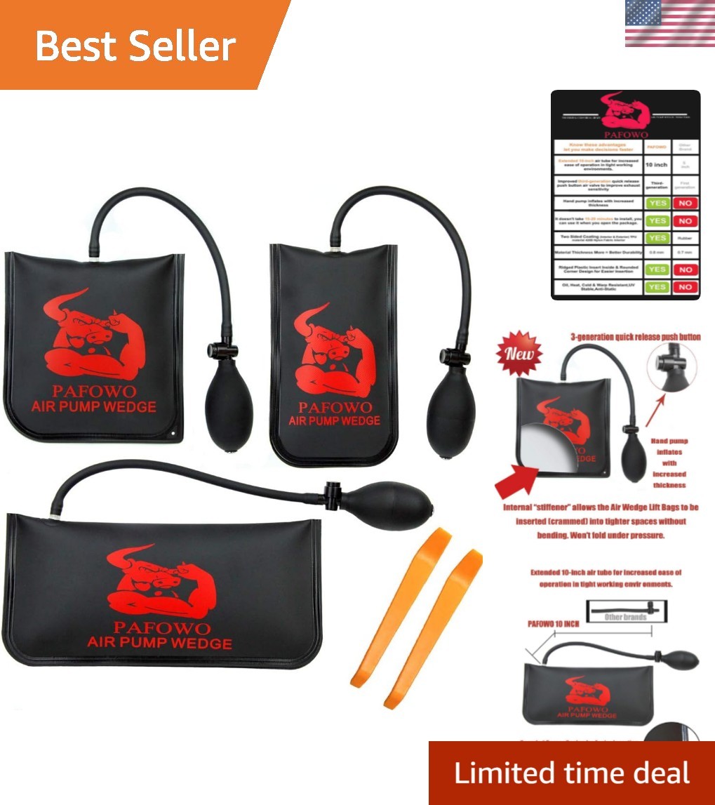 Inflatable Shim Bags Set - 3 Sizes for Precision Leveling & Easy Adjustments