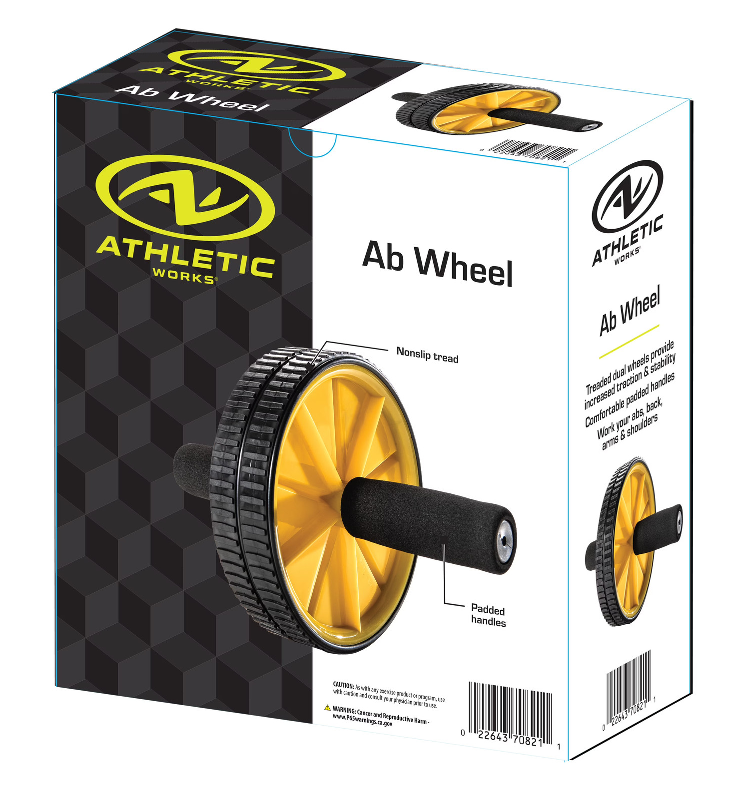 Athletic Works Dual Ab Wheel 7" Diameter Abdominal Trainer