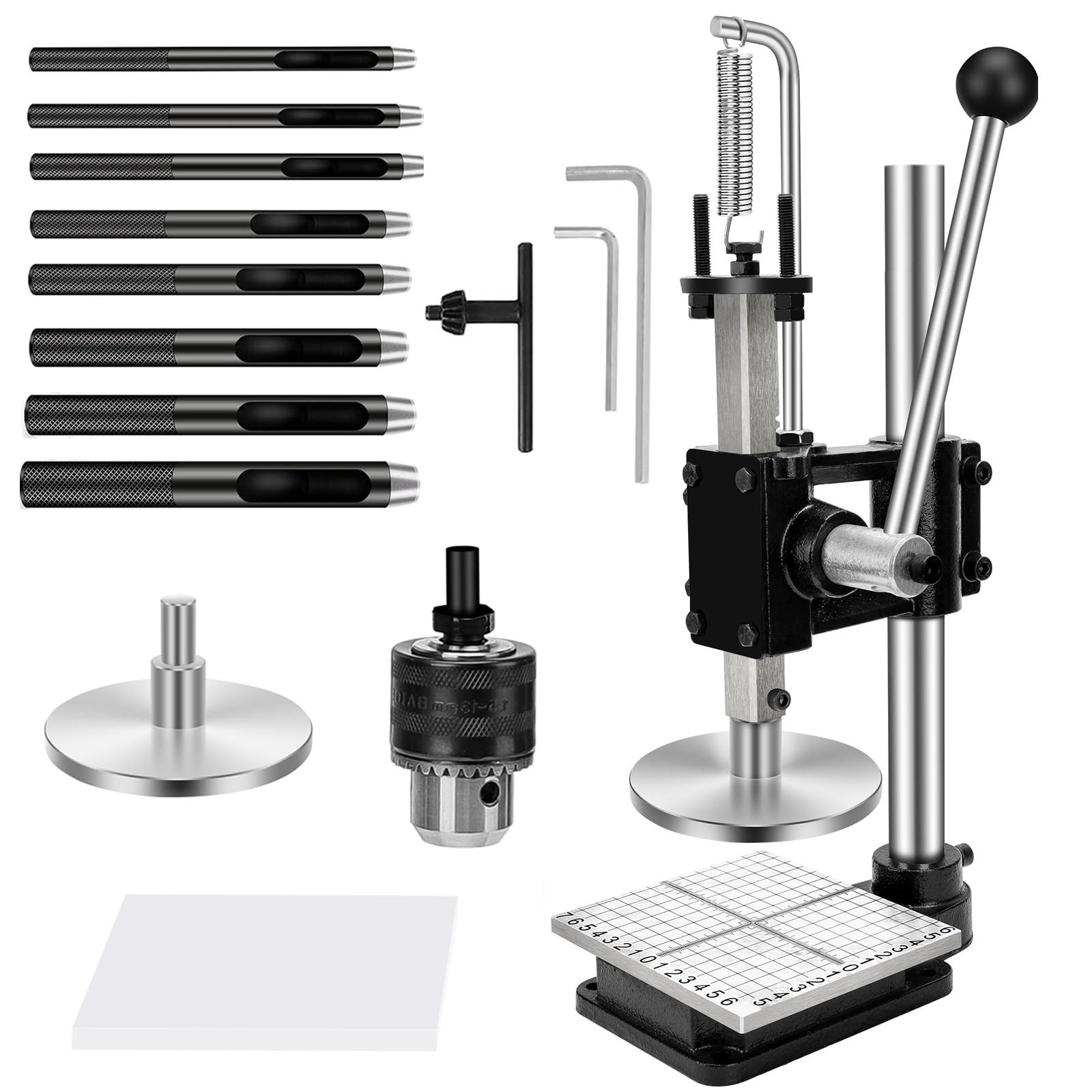 HONGYMA Leather Press Hole Puncher Leather Cutting Machine Hand Punching Mach...