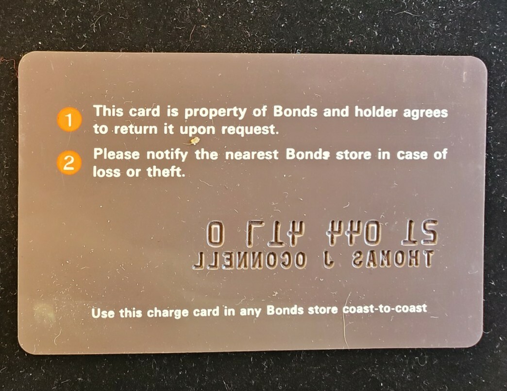 BONDS Charge Card cc1563