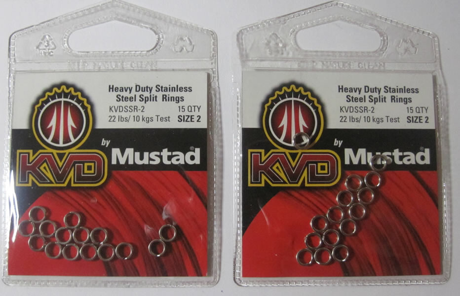 30 KVD / Mustad Split Rings SIZE 2 - 22lb test made with input from Kevin VanDam