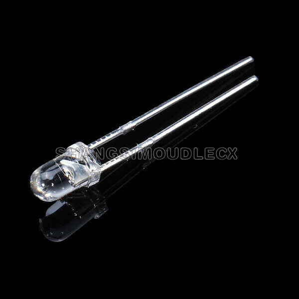 100pcs 3mm Blue 5000MCD Round Water Clear LED Light
