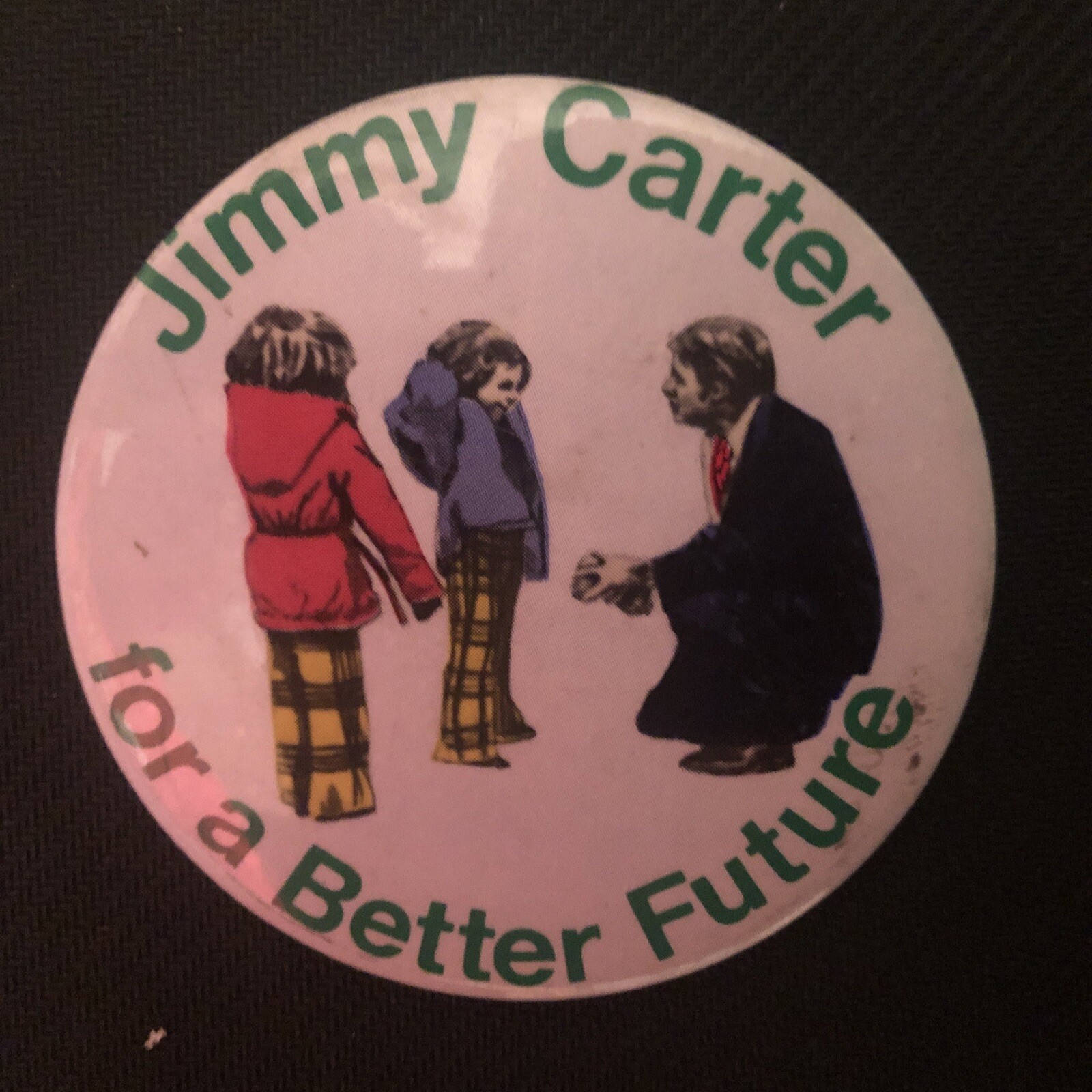 Jimmy Carter for a Better Future 3” pinback button pin