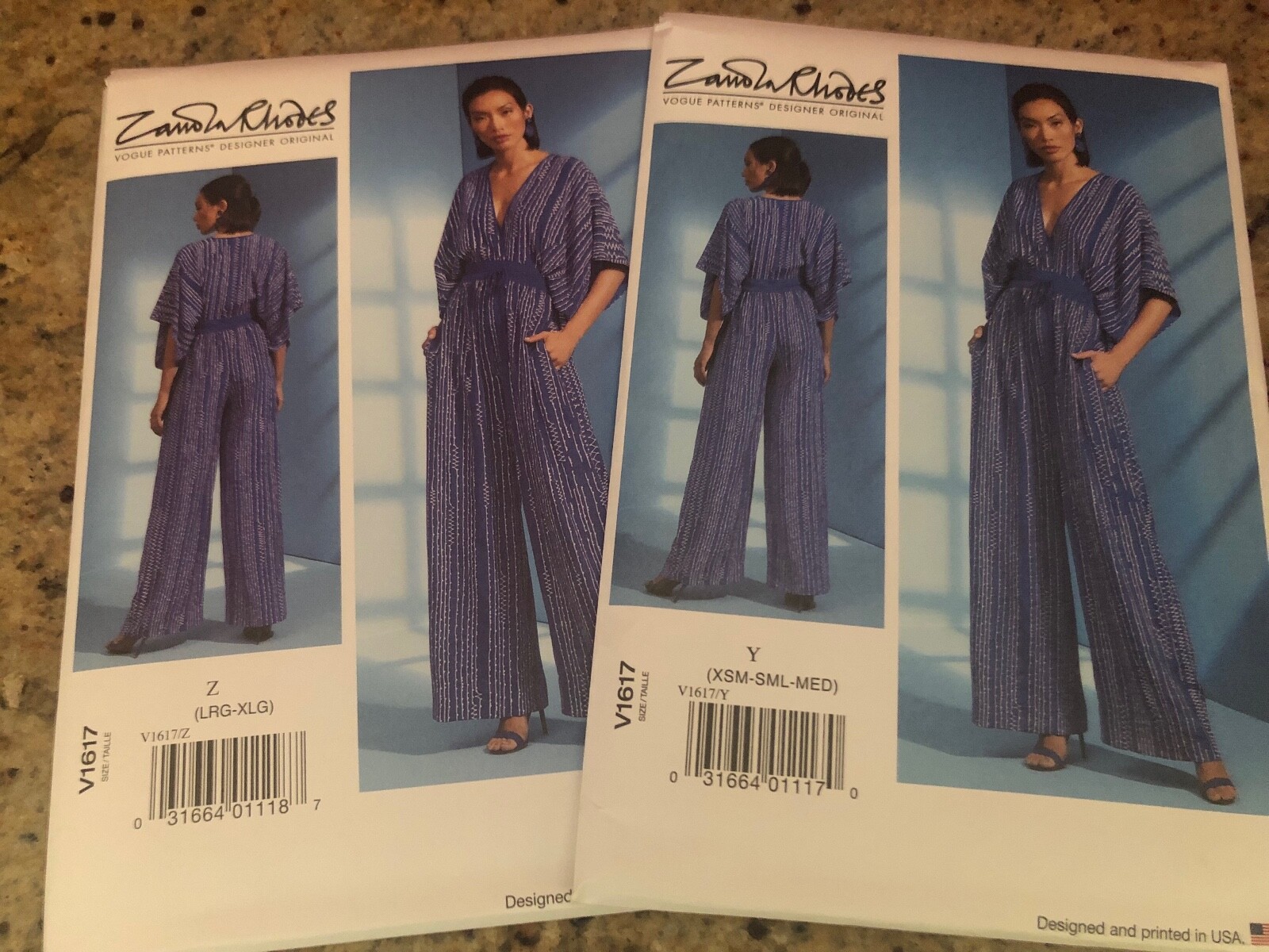 🌼 VOGUE #V1617 - DESIGNER ZANDRA RHODES SEXY JUMPSUIT PATTERN XS-MED / LG-XL FF