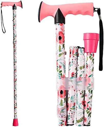 Walking Cane for Men and Women, Foldable | Lightweight Foldable, 5-Level Adjusta