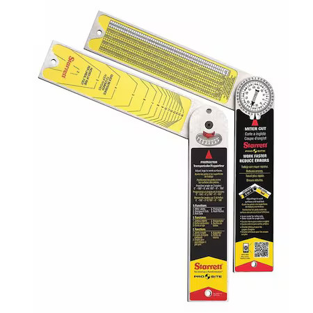 Starrett Cp505a-12 Man-Reading Miter Protractor, Grad 1 Deg