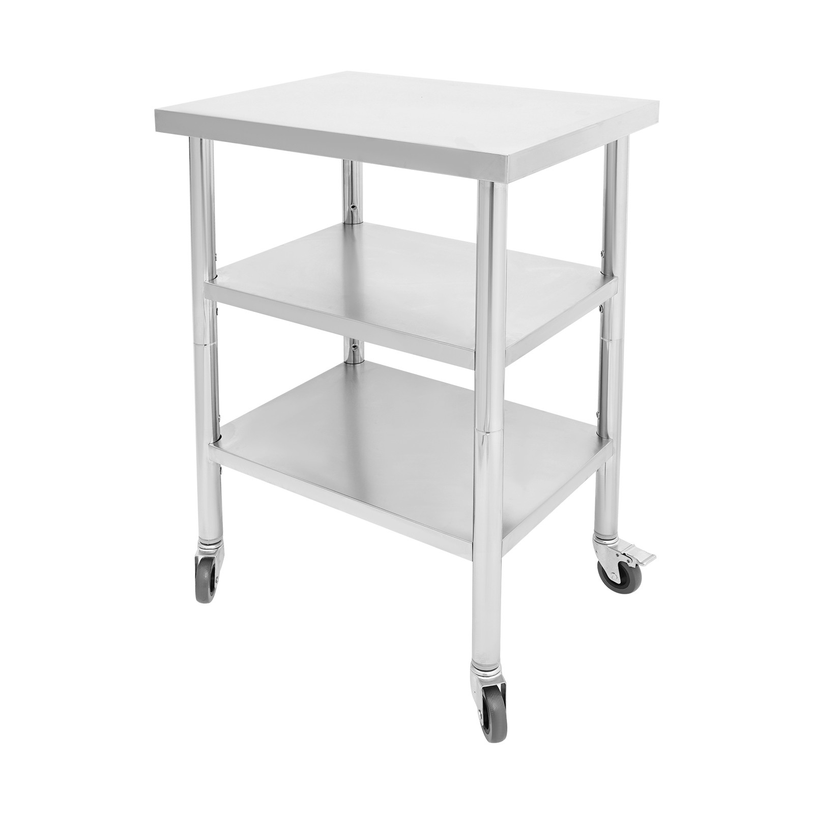 Work Table Commercial Work Table with Adjustable Under Shelves 3-Tier Work Table