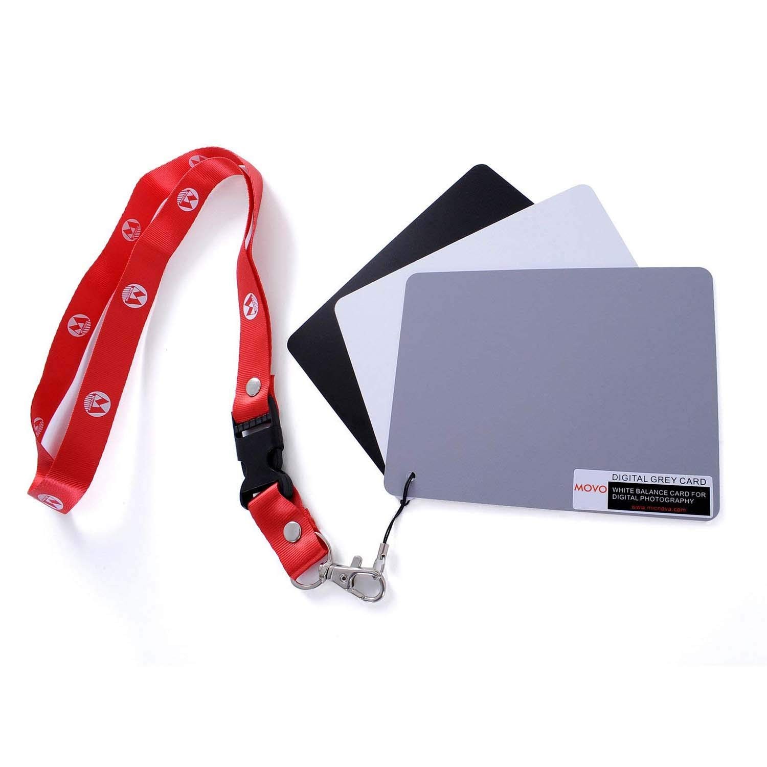 Movo Photo Color, White Balance Card Set for Digital Photography Medium