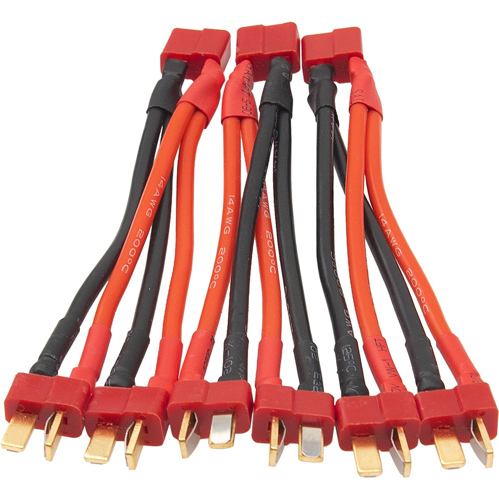 T Plug 14 AWG Soft Silicone Wire Parallel Y Splitter Harness Cable Adapter 3 PCS