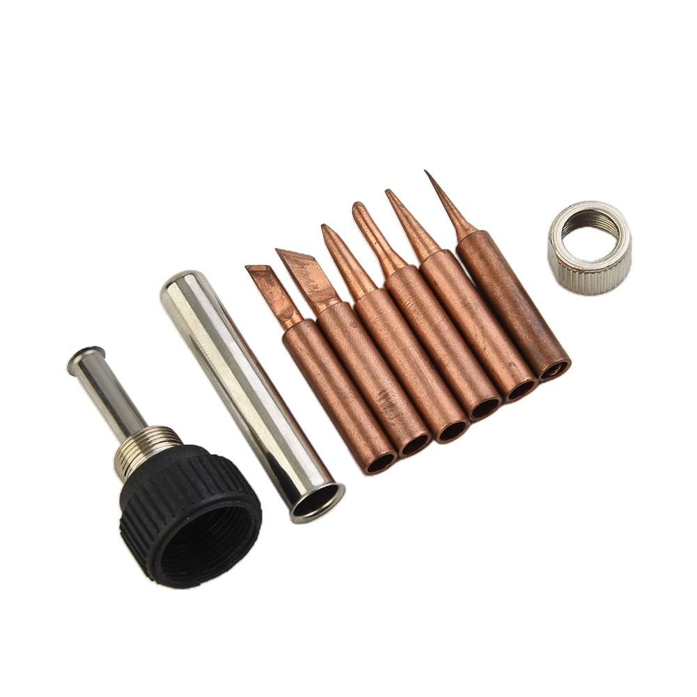 Soldering Tips Kit Suitable For 936 937 938 969 With Handle Adapter Set