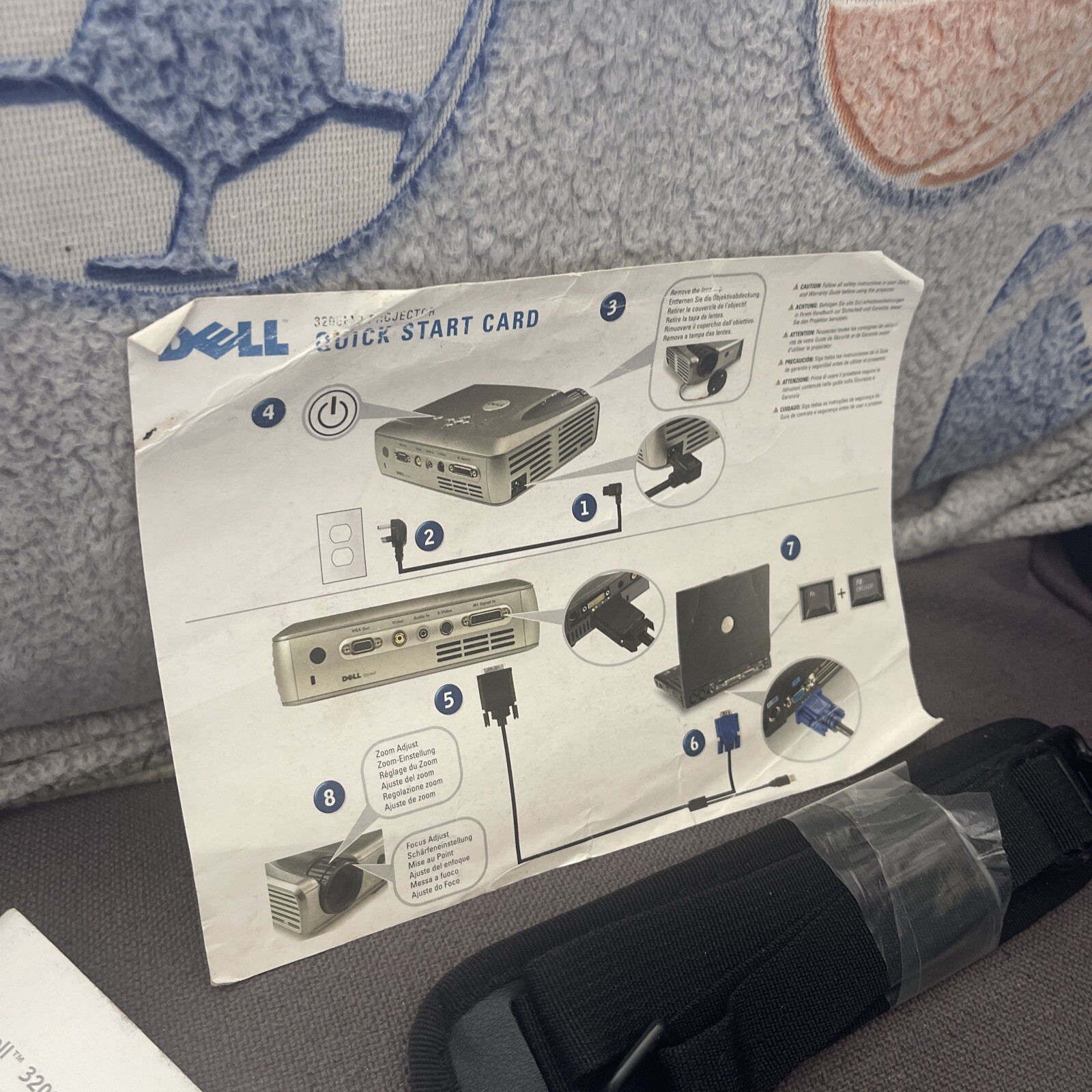 Dell 3200MP DLP Front Projector No Remote in Original Dell Case - Cords Manual