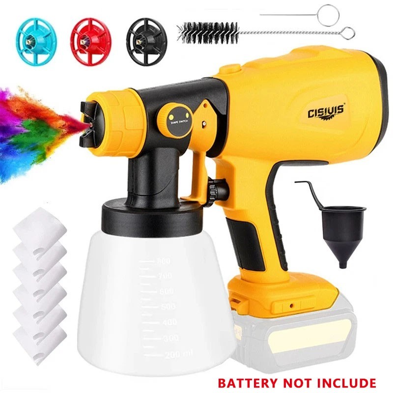 Cordless Paint Sprayer For DEWALT 20V Battery High Pressure Spray Paint Gun