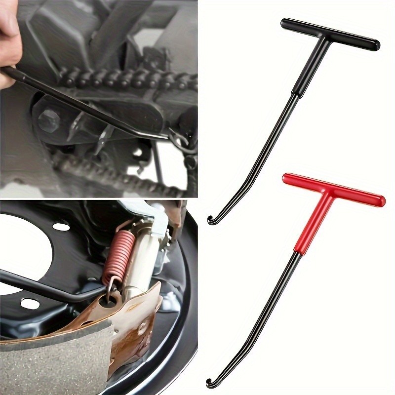 T-Shaped Exhaust Spring Puller with Rubber Grip - Essential Tool for Motorcycles