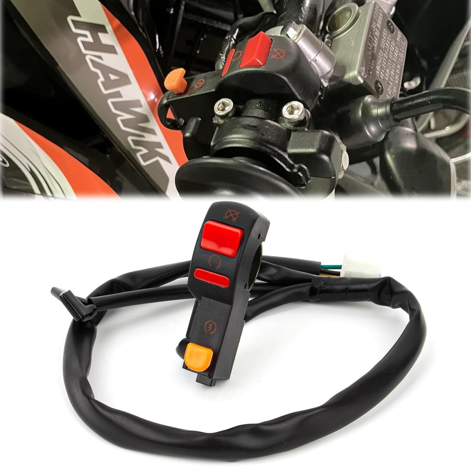 Motorcycle Hawk 250 Kill Switch Right Handlebar Ignition Button for Hawk 250
