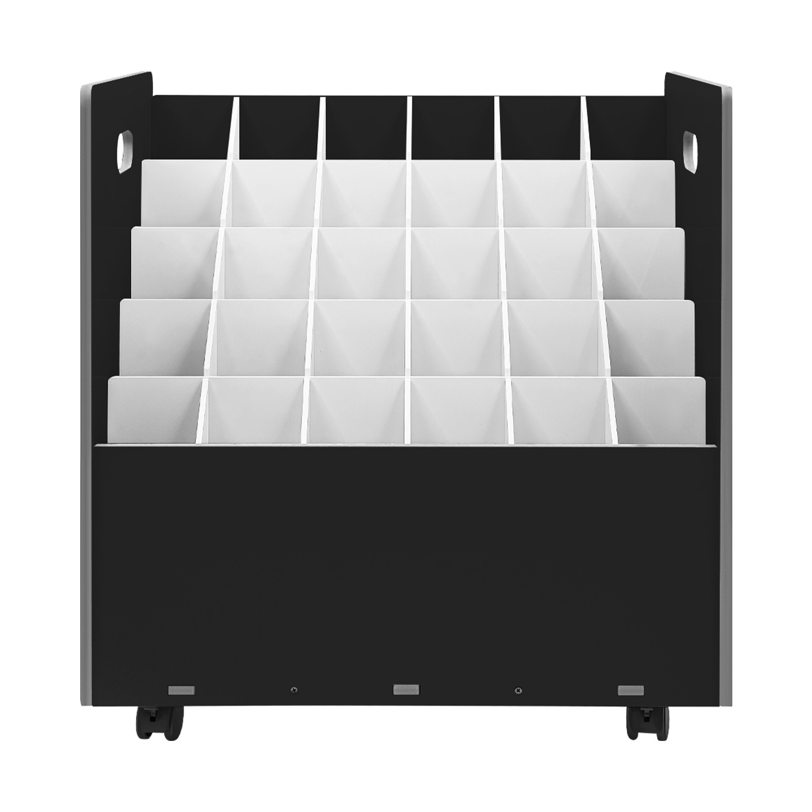 Mobile Roll File Storage Rack, Roll Files Storage Cabinet with Wheels, 30 Slots