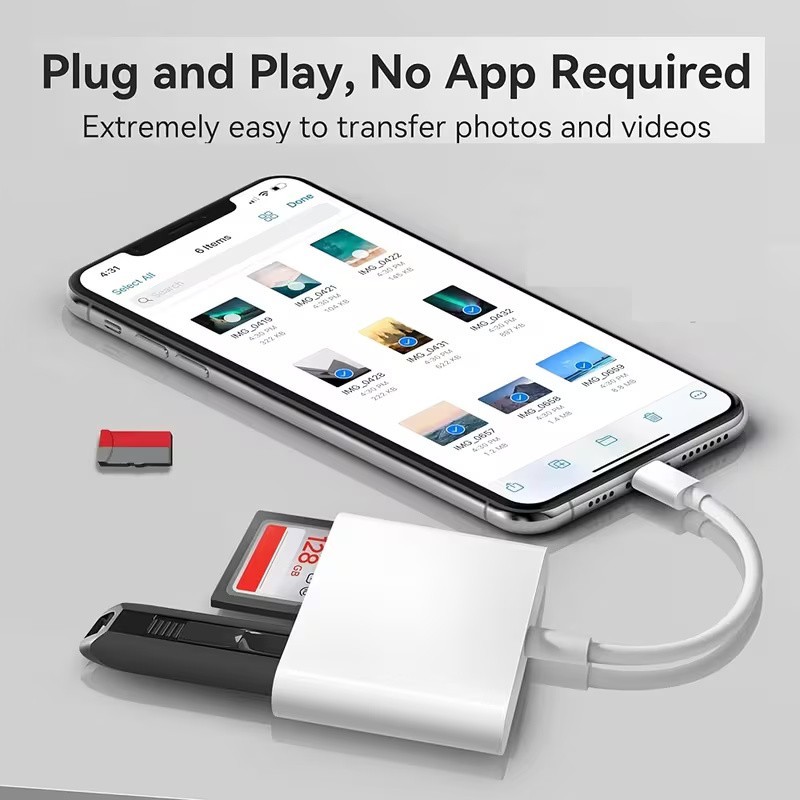 USB‑C 3‑in‑1 Multiport Hub – SD, MicroSD & USB Support