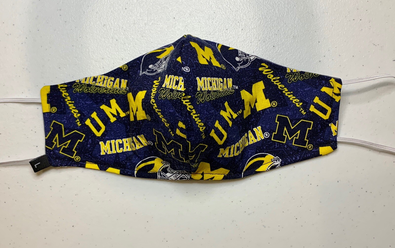 Hand Made Face Mask Size Medium Measures (4.25x8.25in) Michigan Style 3