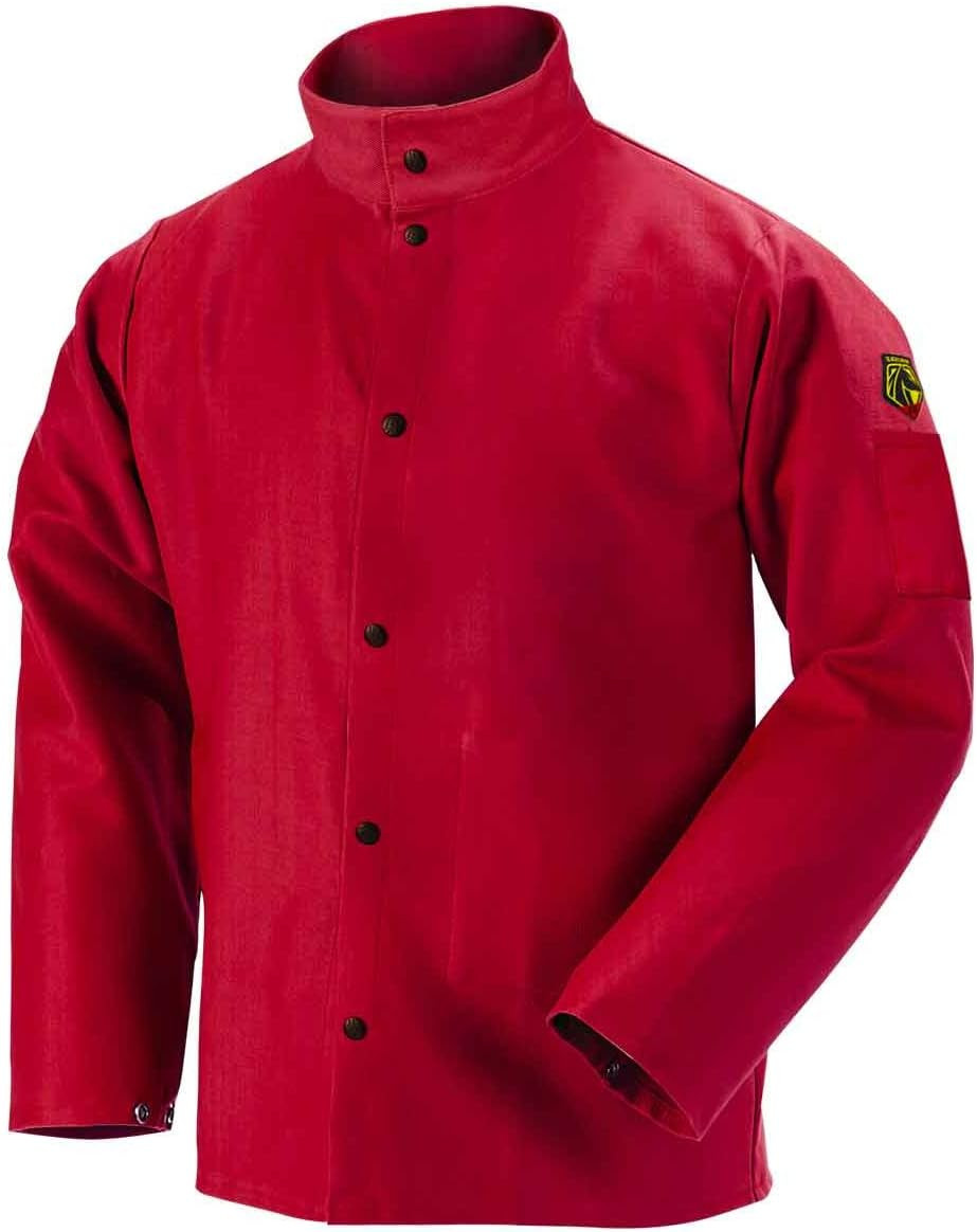FR9-30C Truguard 200 FR Cotton Welding Jacket, Red, Large