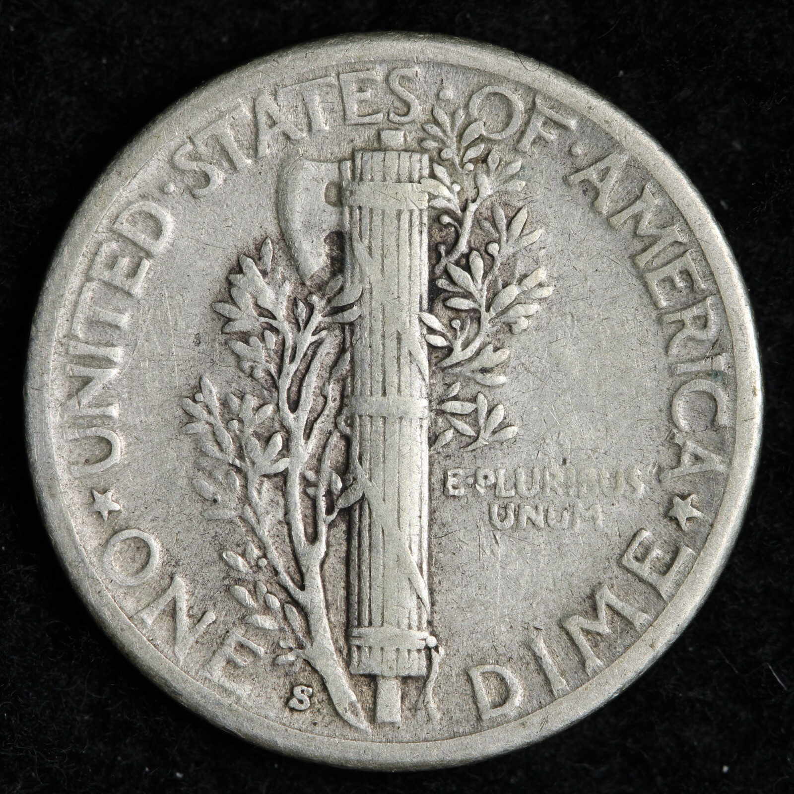 1928-S Mercury Silver Dime XF E234 KCM