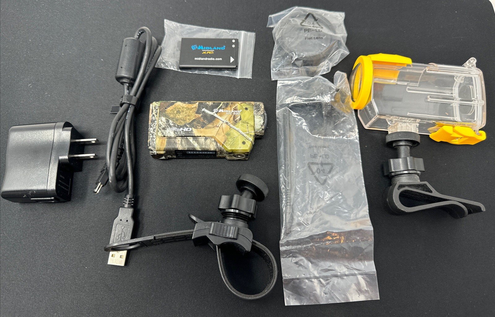 Midland XTC-350 1080PHD Action Camera Kit Mossy Oak Break-Up Camo WORKS! *READ*
