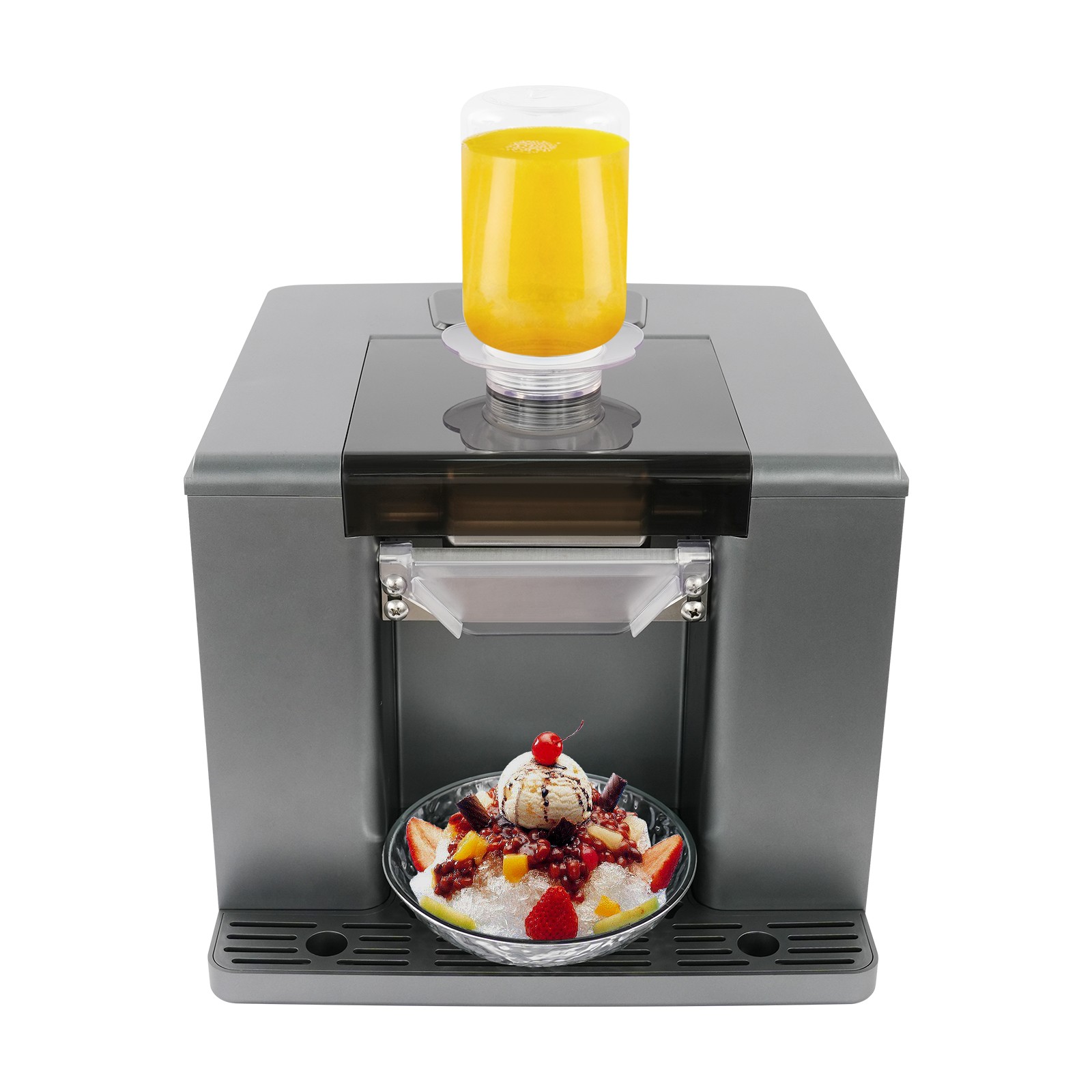 Snowflake Ice Making Machine Shaved Ice Machine Automatic Shaved Ice Maker Grey