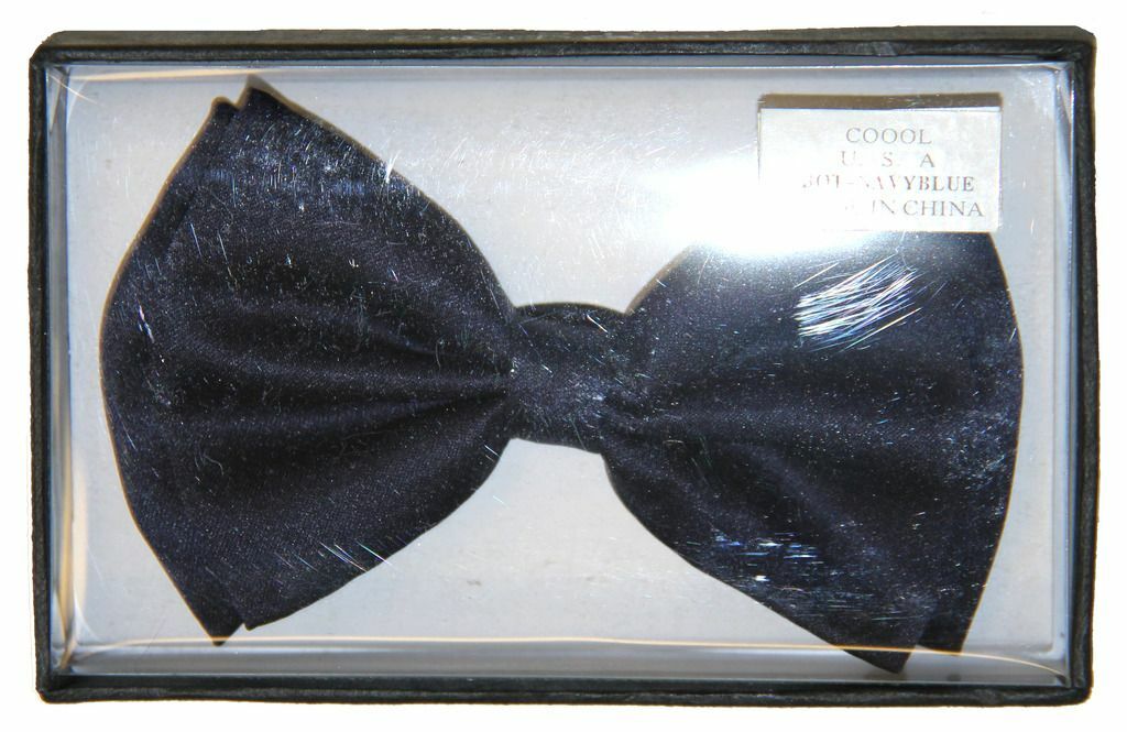 Adult Unisex Elastic Dress Up Suit Tuxedo Big Navy Blue Halloween Costume Bowtie