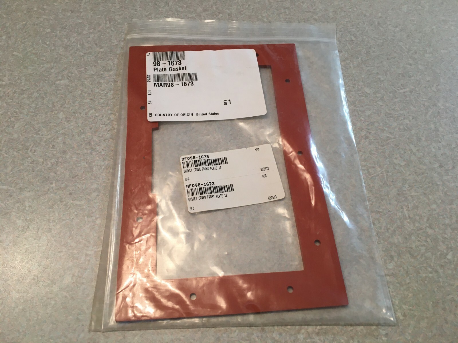 Market Forge Boiler Gasket Pt. #  98-1673 Brand New