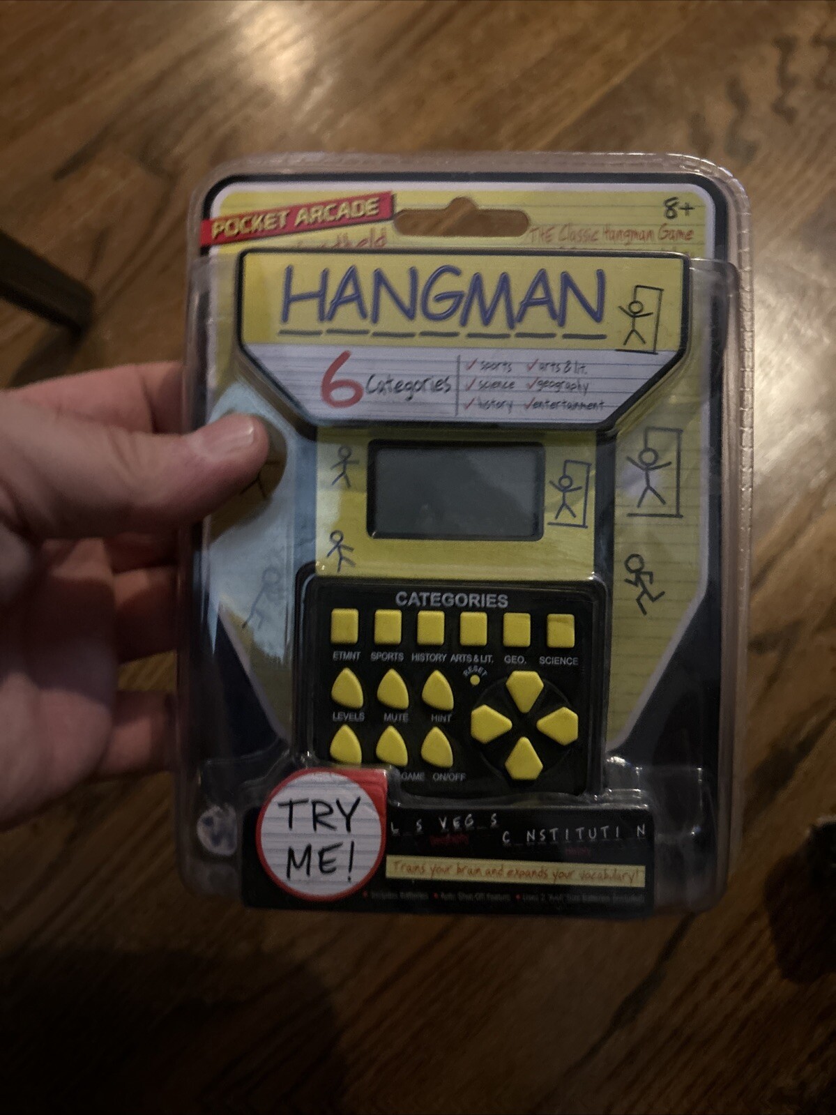 Handheld Pocket Arcade Electronic Hangman Travel Game New In Package