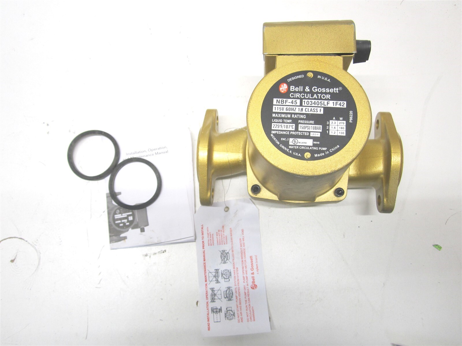 Bell & Gossett (103405LF) 115v 270w ph NBF Wet Rotor Pump