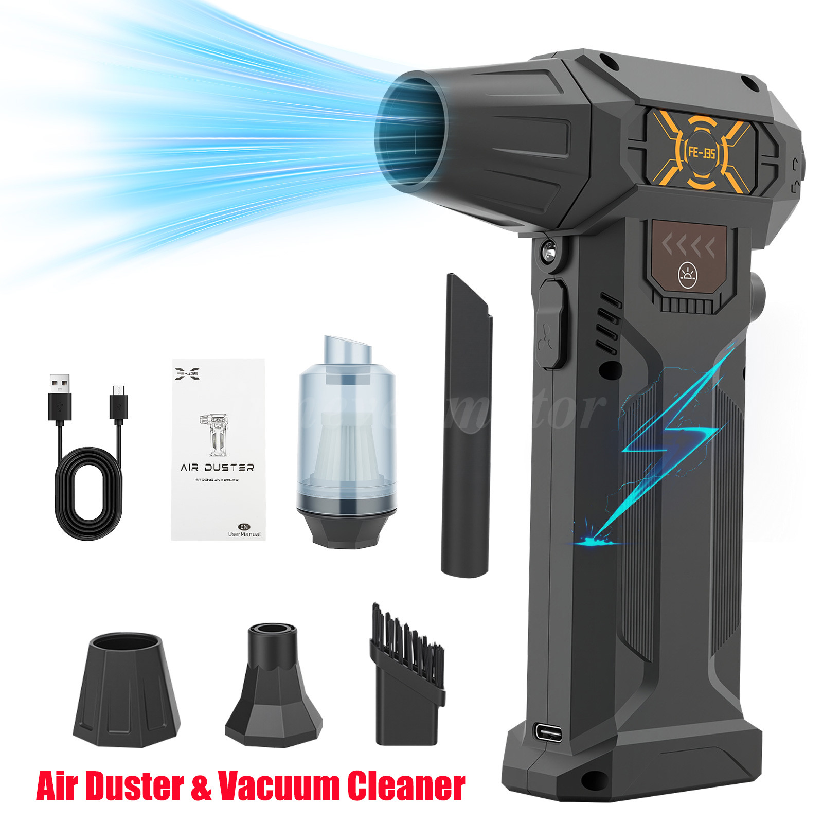 280000RPM Vacuum Cleaner & Air Blower Cordless Handheld Portable Rechargeable US