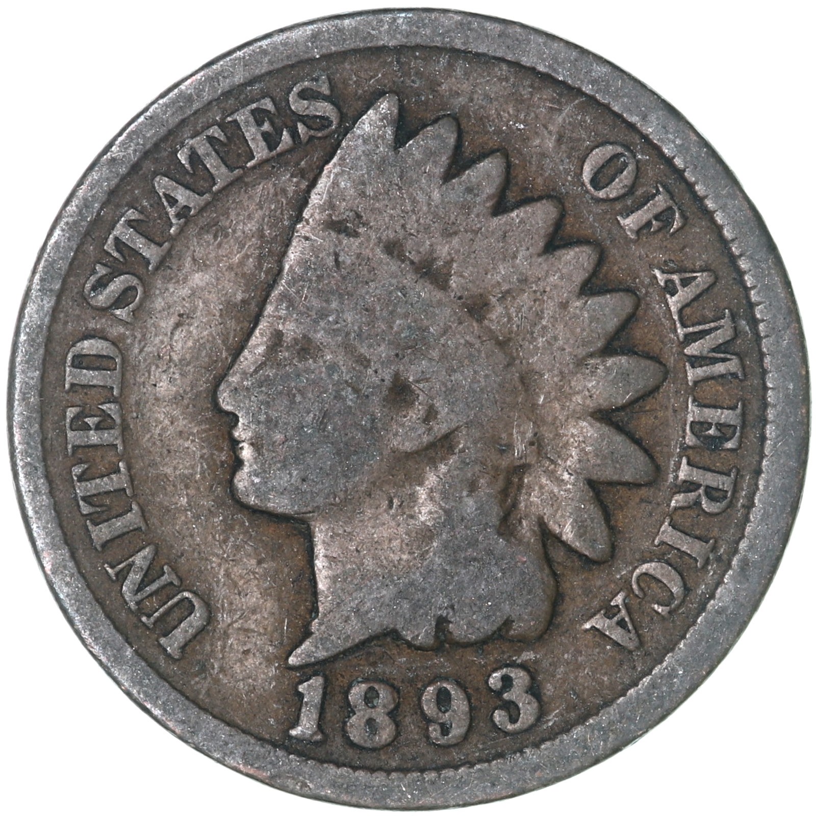 1893 (P) Indian Head Cent Good Penny GD