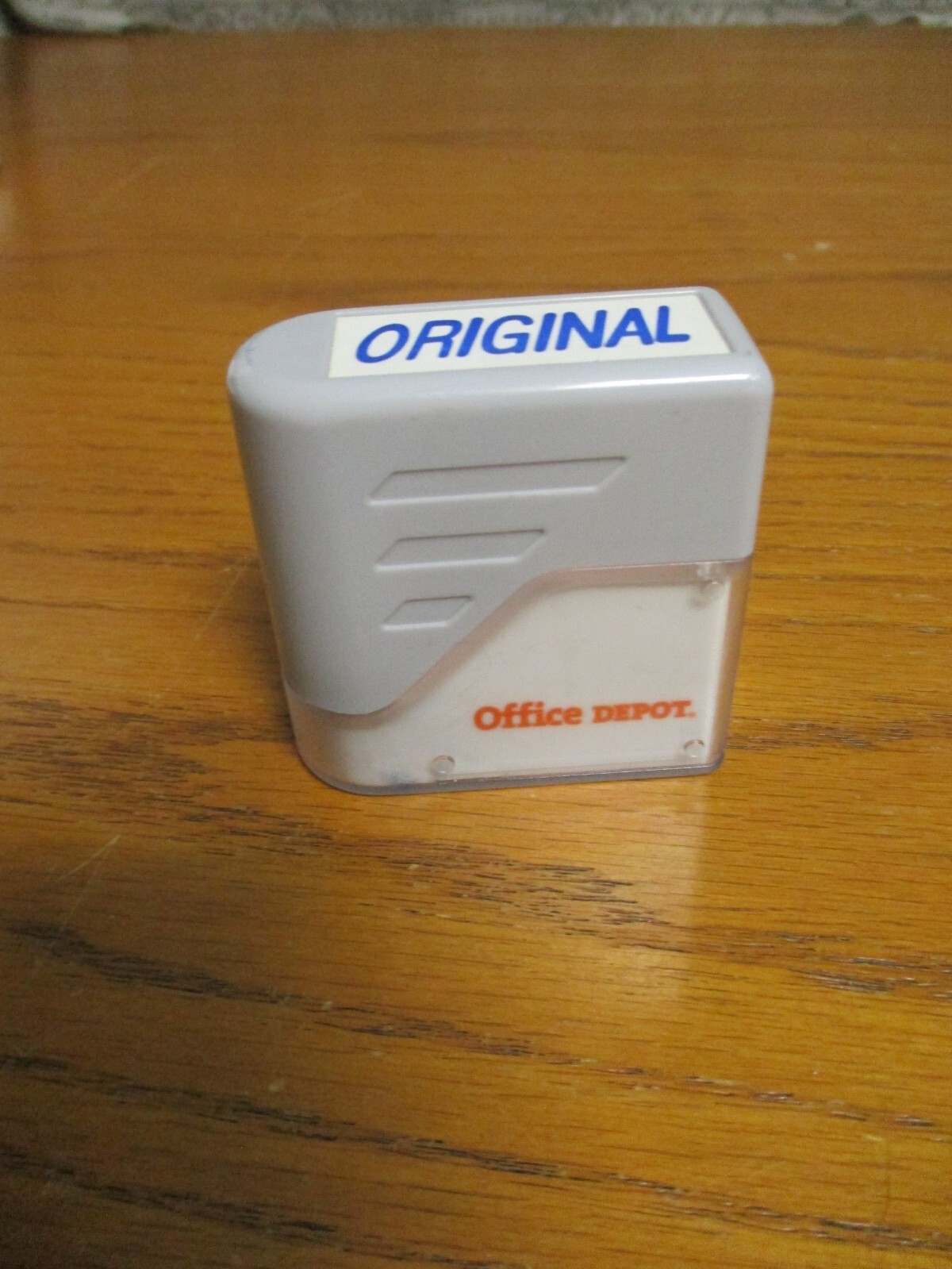 Office DEPOT BRAND Pre-inked Message Stamp "Original" Blue Ink