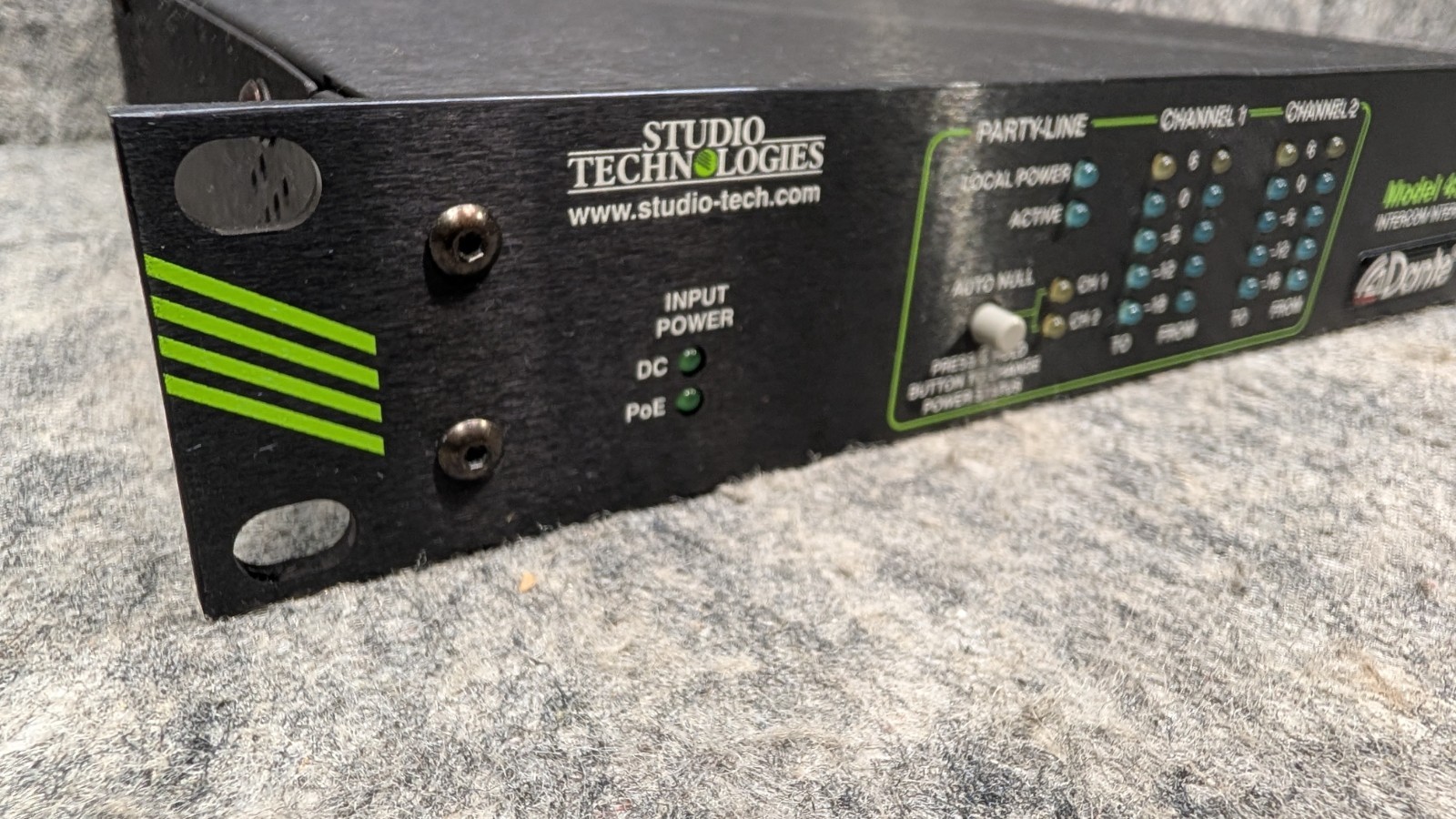 Studio Technologies Model 45DR Dante Intercom Interface with Rack Mount Kit