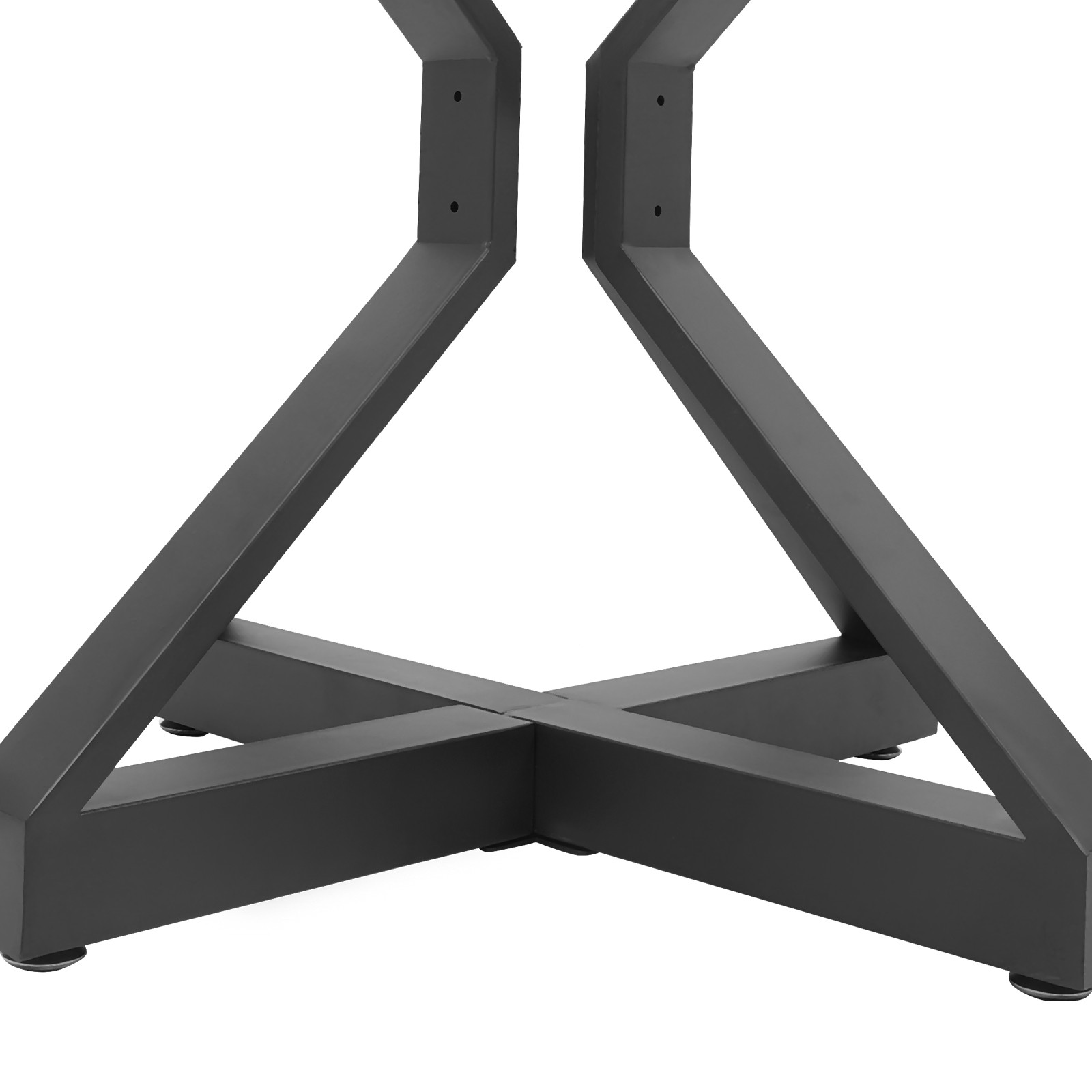 28 Inch Heavy Duty Pedestal Metal Table Base Dining Furniture Legs Black X-Frame