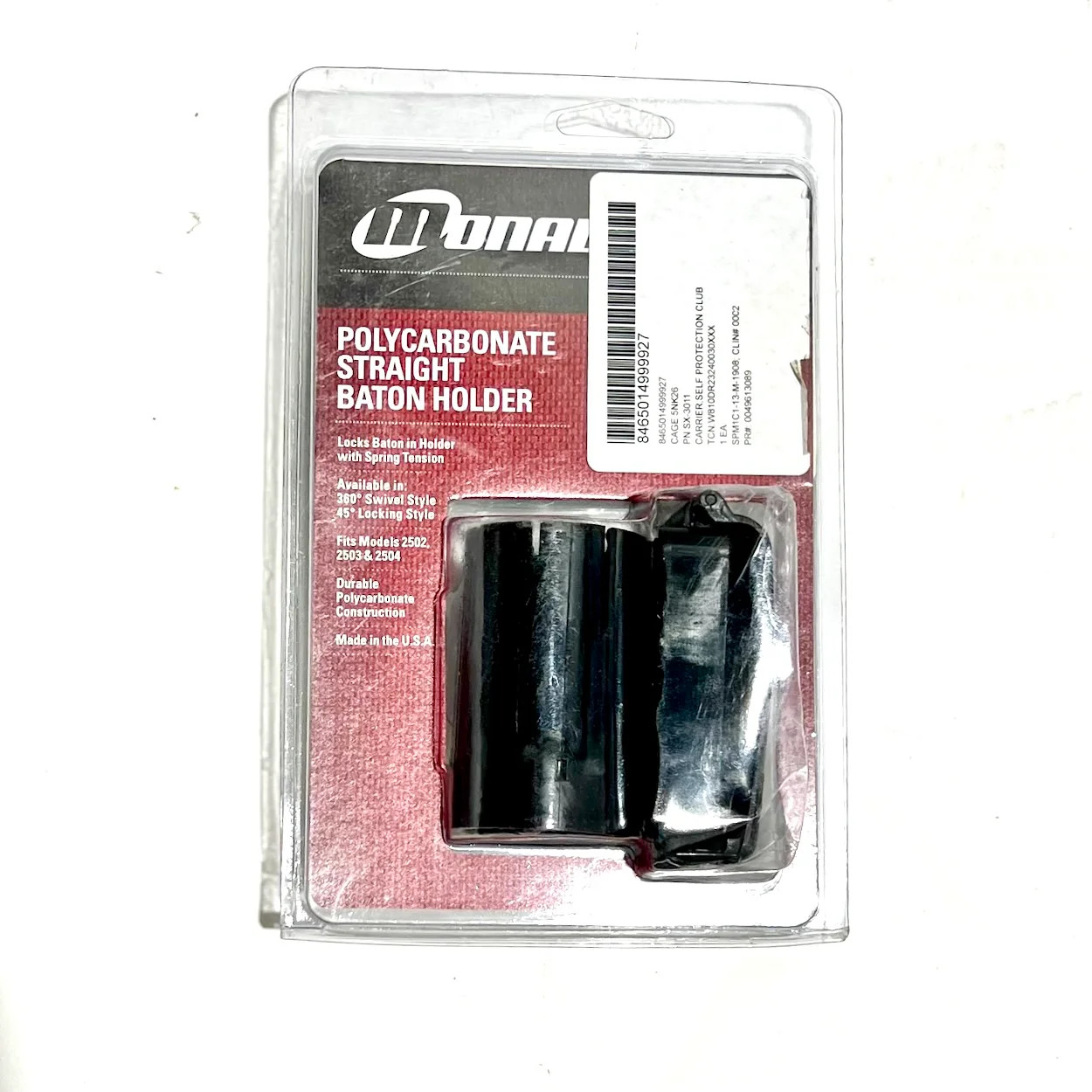 Safariland Sx-24 Monadnock Straight Baton Holder 3011 Front Draw Clip On