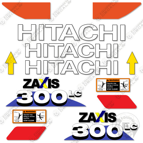Fits Hitachi ZX300LC-6 Decal Kit Z-Axis Excavator - 7 YEAR OUTDOOR 3M VINYL!
