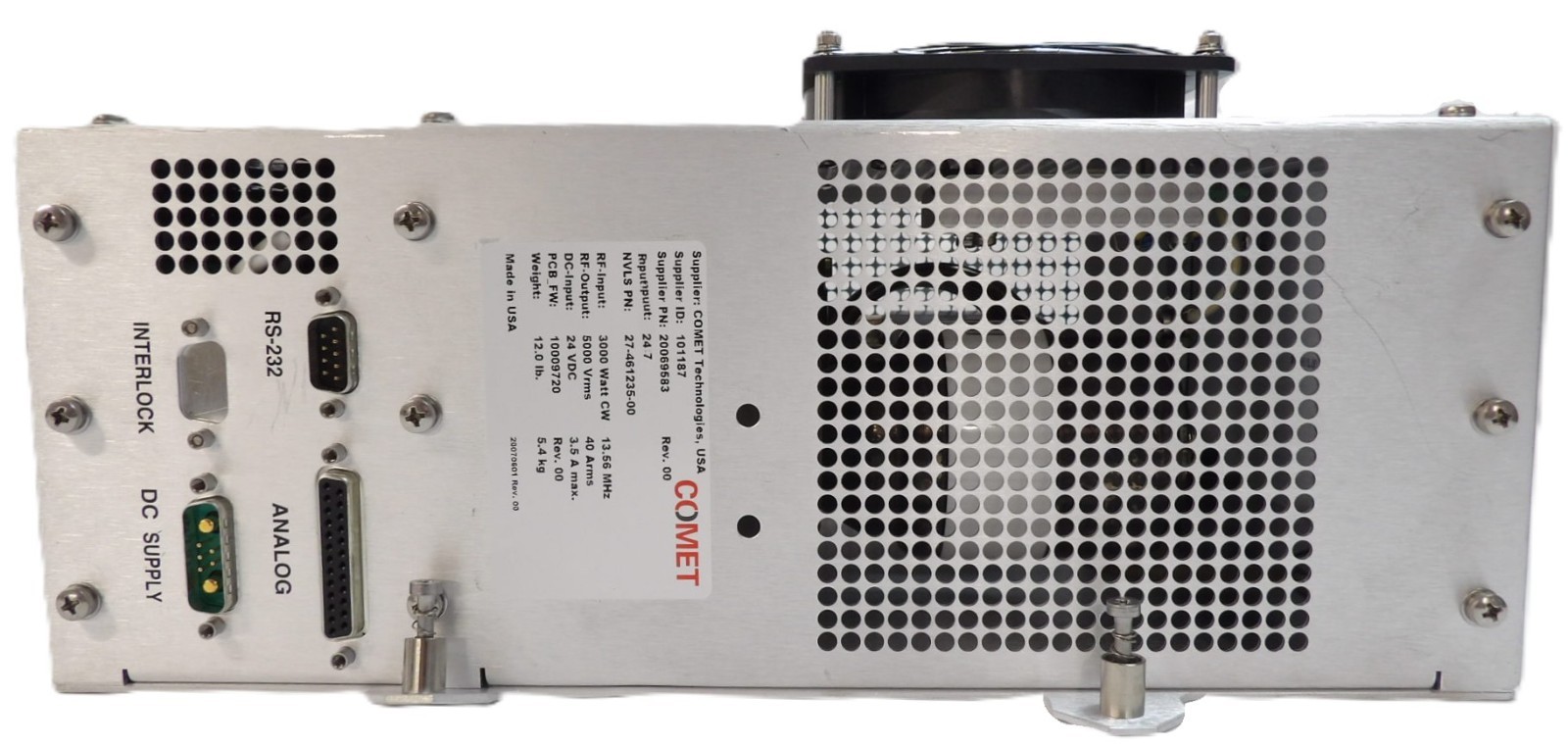 Comet Technologies 20069583 RF Match Novellus 27-461235-00 Working