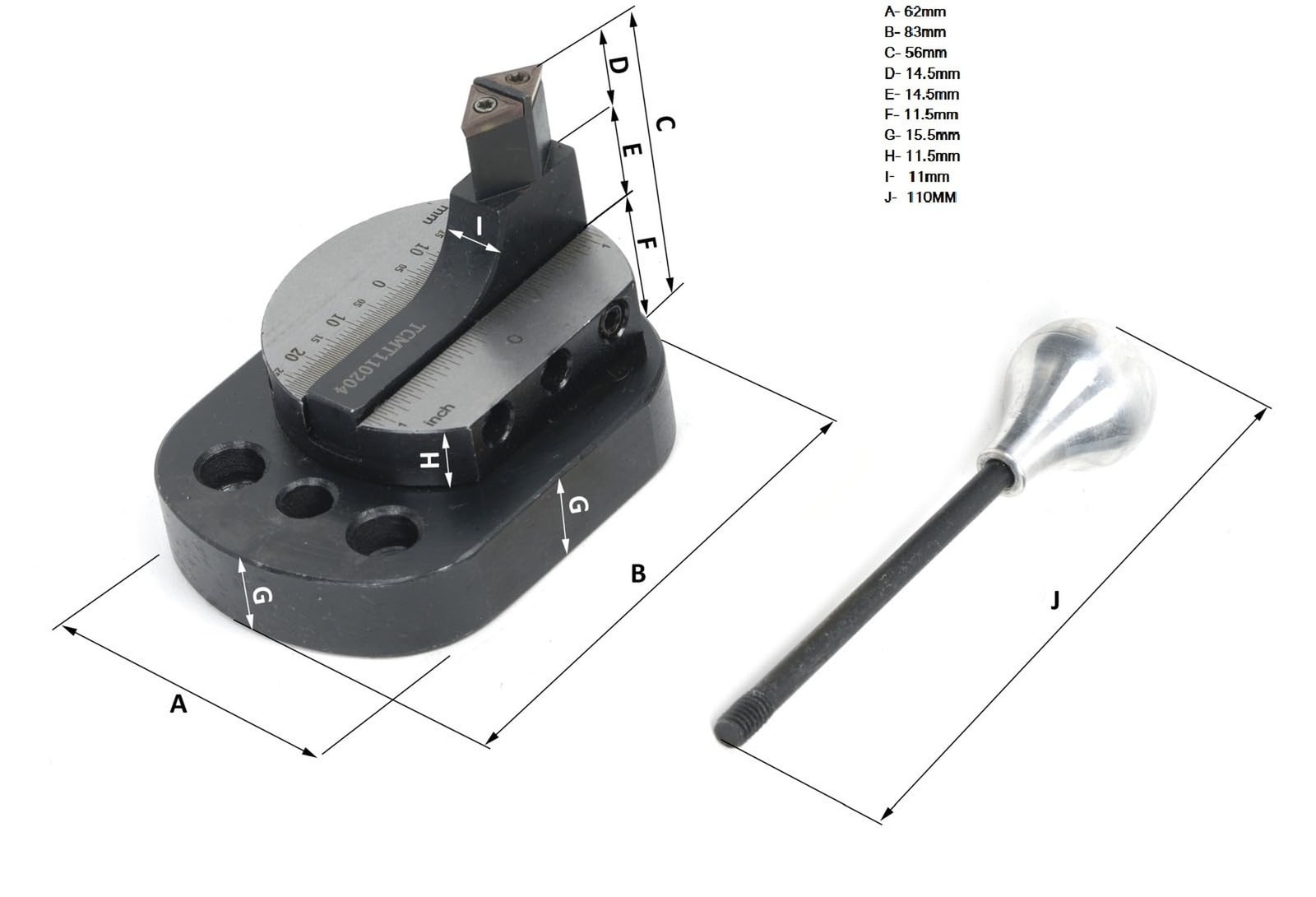 Mini Lathe Ball Turning Attachment For 7 x 14 II 7x 16 Mini Lathe -Turns Conc...