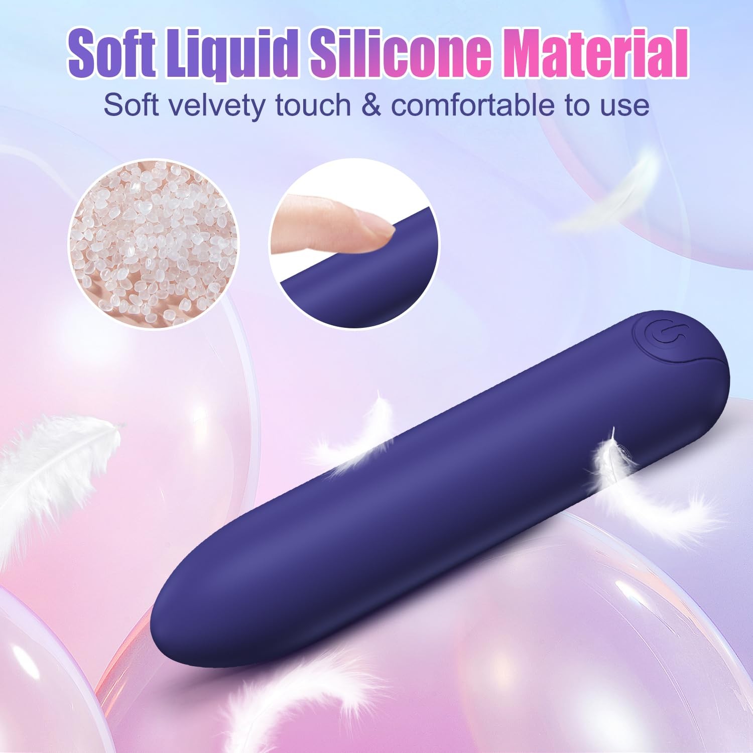 G Spot Bullet Vibrator, Waterproof Mini Silicone Stimulator, 10 Vibration Modes