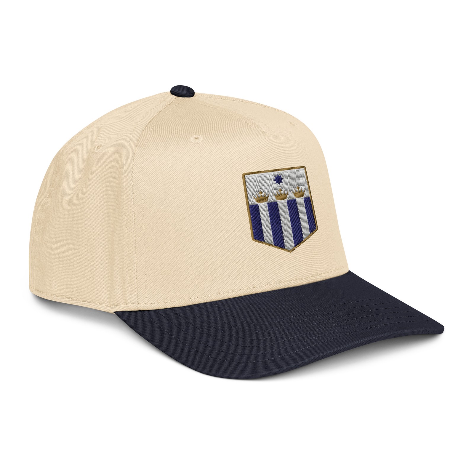 Alianza Lima Peru Minimal Design Embroidered 5 Panel Mid-Profile Cap Soccer Hat