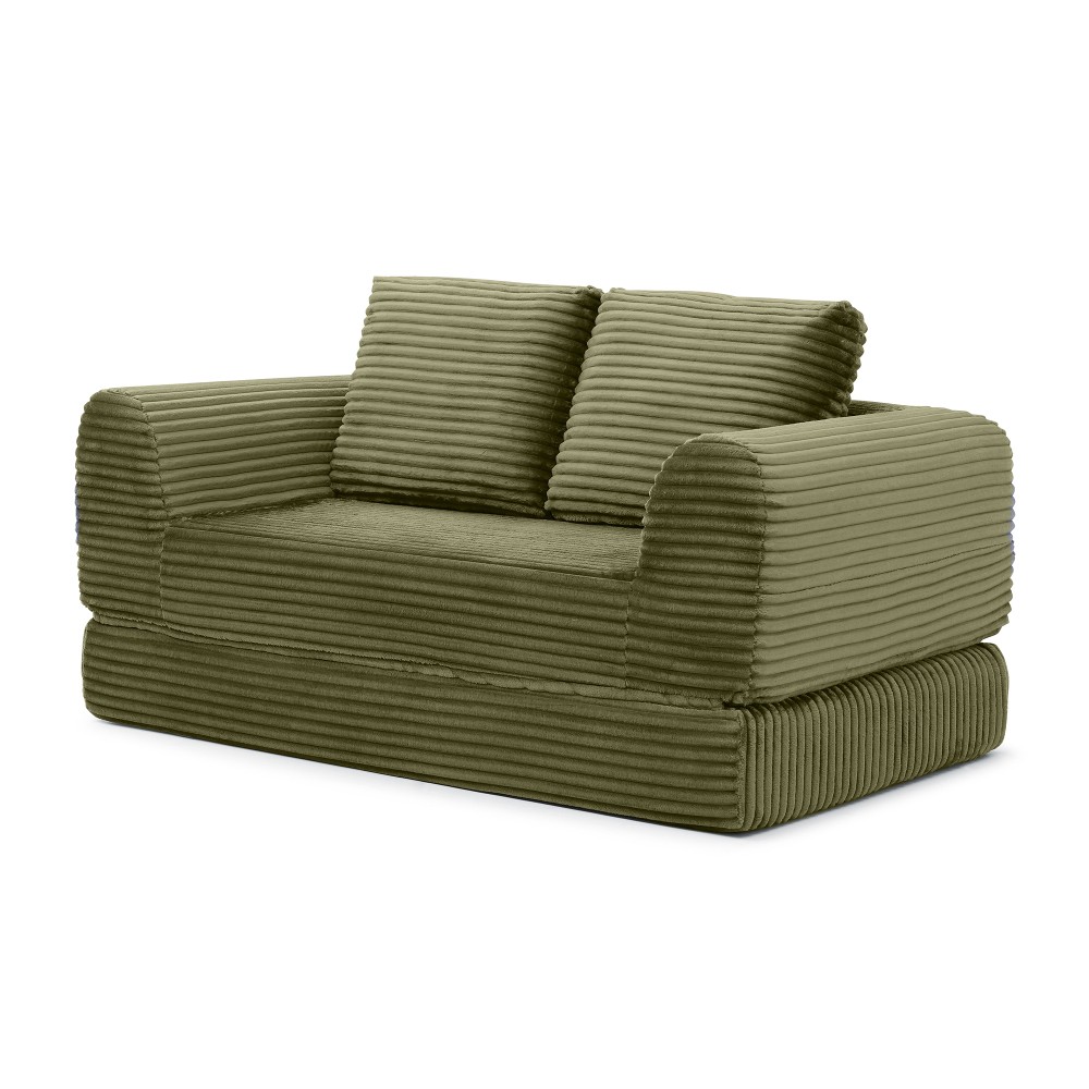 2-in-1 Modern Corduroy Convertible Sofa Bed Sleeper Couch - No Assembly