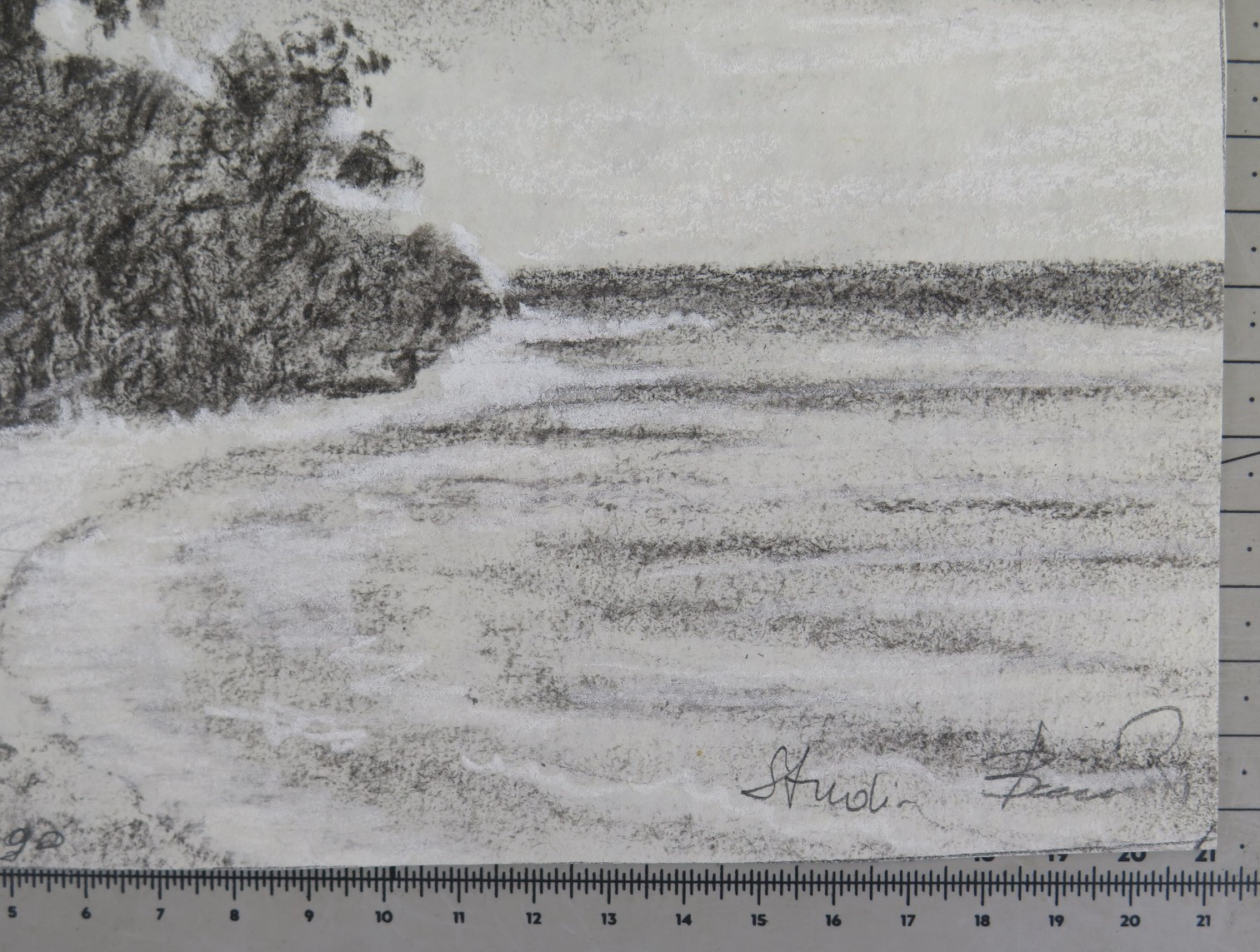 Drawing Dated 1990 Preparatory Study Signed Beccaria Pencil On Paper DR4